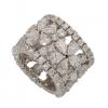 Anello Fascia con diamanti motivo a fiori - foto 1
