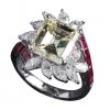 Diamond ring with fancy yellow - photo 1