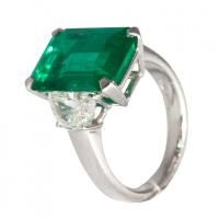 Anello smeraldo e diamanti