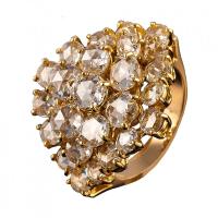 Anello con Diamanti taglio Rosa in oro giallo